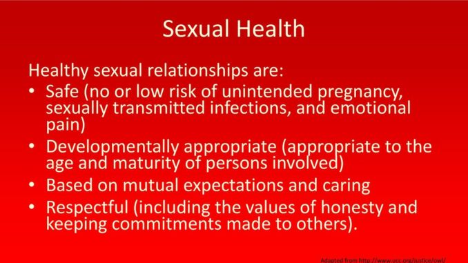 Keeping Sexual Relationships Healthy And Safe