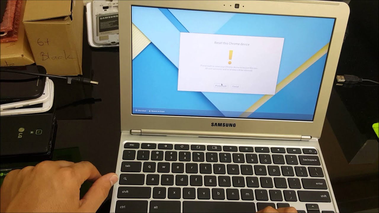 How to reset samsung chromebook to factory settings